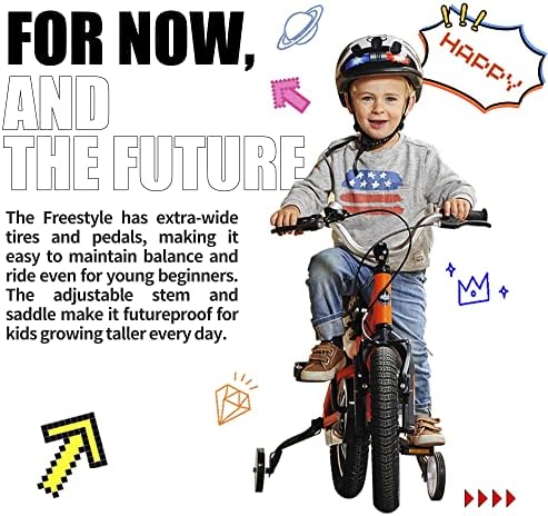 RoyalBaby Kids Bike EZ Freestyle Training Free Balance to Pedal Easy Learning Bicycle, 12-18 Inch for Toddlers to Big Kids