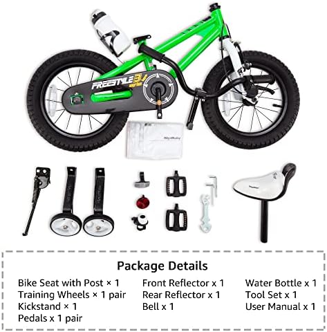 RoyalBaby Kids Bike EZ Freestyle Training Free Balance to Pedal Easy Learning Bicycle, 12-18 Inch for Toddlers to Big Kids