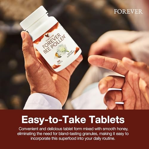 Forever Living - Bee Pollen - Energy and Nutrition with Bioactive Compounds - Vegetarian and Gluten-Free - 100 Tablets (Pack of 2)