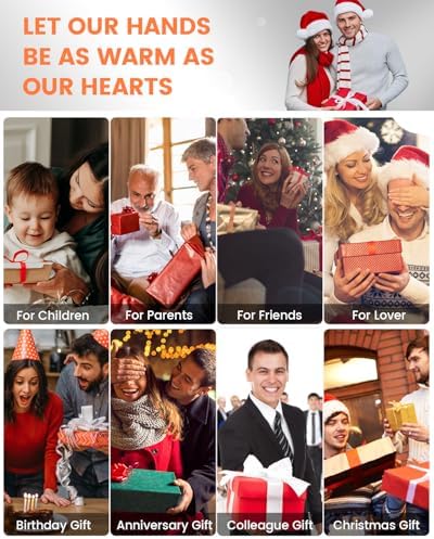 2 Pack AI Hand Warmer Rechargeable, Portable Electric Hand Warmers Reusable, USB Handwarmers, Outdoor/Indoor/Work/Studying/Camping/Hunting/Golf/Pain Relief/Game/Warm Gifts for Men Women Kids