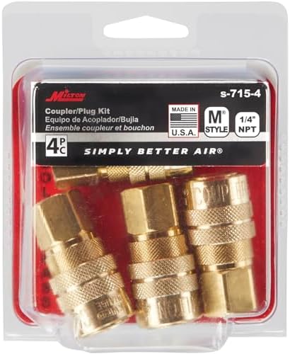 Milton S-715-4 1/4" FNPT M Style Coupler - Pack of 4