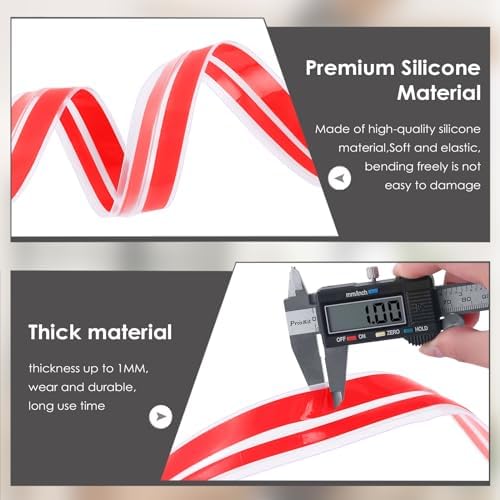 T-Shaped Clear Silicone Seal Strip for Door & Windows Gaps,Weather Stripping Door Seal Strip,20Ft Door Draft Stopper for Side of Door