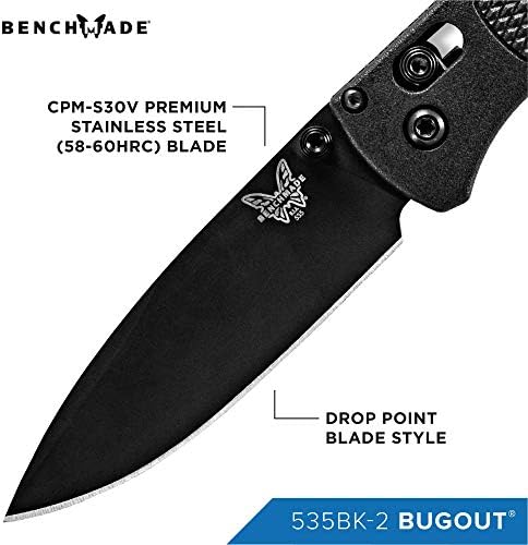 Benchmade - Bugout 535 EDC Knife with Black CF-Elite Handle (535BK-2)