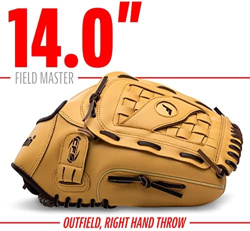 Franklin Sports Baseball + Softball Gloves - Field Master Adult + Youth Baseball + Softball Gloves - Right Hand + Left Hand Gloves - Infield + Outfield Mitts - Multiple Sizes + Colors