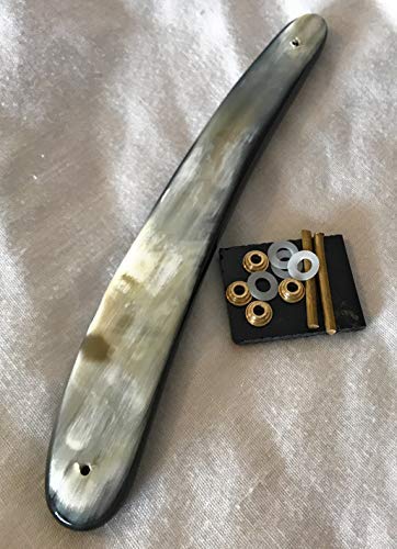 Unique Straight Razor Restoration Horn Scales Handles With Mounting Hardware