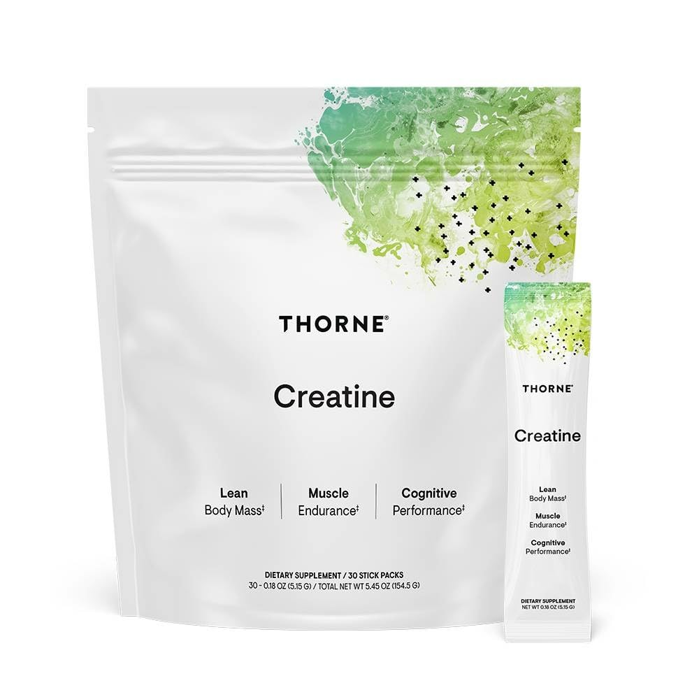 THORNE Creatine - Micronized Creatine Monohydrate Powder, Amino Acid Support for Muscles, Cellular Energy & Cognitive Function* - Unflavored - NSF Certified for Sport - 5 g per Serving - 30 Servings