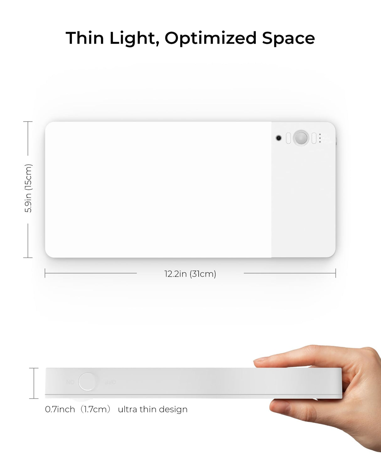 FULEN Rechargeable Motion Sensor Ceiling Light Upgraded,Closet Light with 12000mAh Battery, LED Shower Lights, Ceiling Lamp for Bathroom,Pantry,Garage,Remote Control
