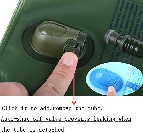 Hydration Bladder 2 Liter/70 oz(2 Pack) - Water Bladder Pack of 2(1 Piece Blue+1 Piece ArmyGreen) - BPA Free Hydration Pack Replacement