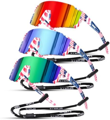 3PACK Kids Sunglasses Polarized Youth Baseball Sunglasses Boys Girls Softball Cycling UV400 Protection Goggles