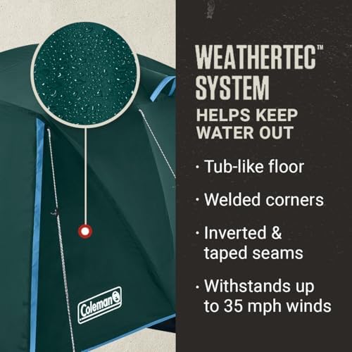 Coleman Skydome Tent with Full-Fly Weather Vestibule