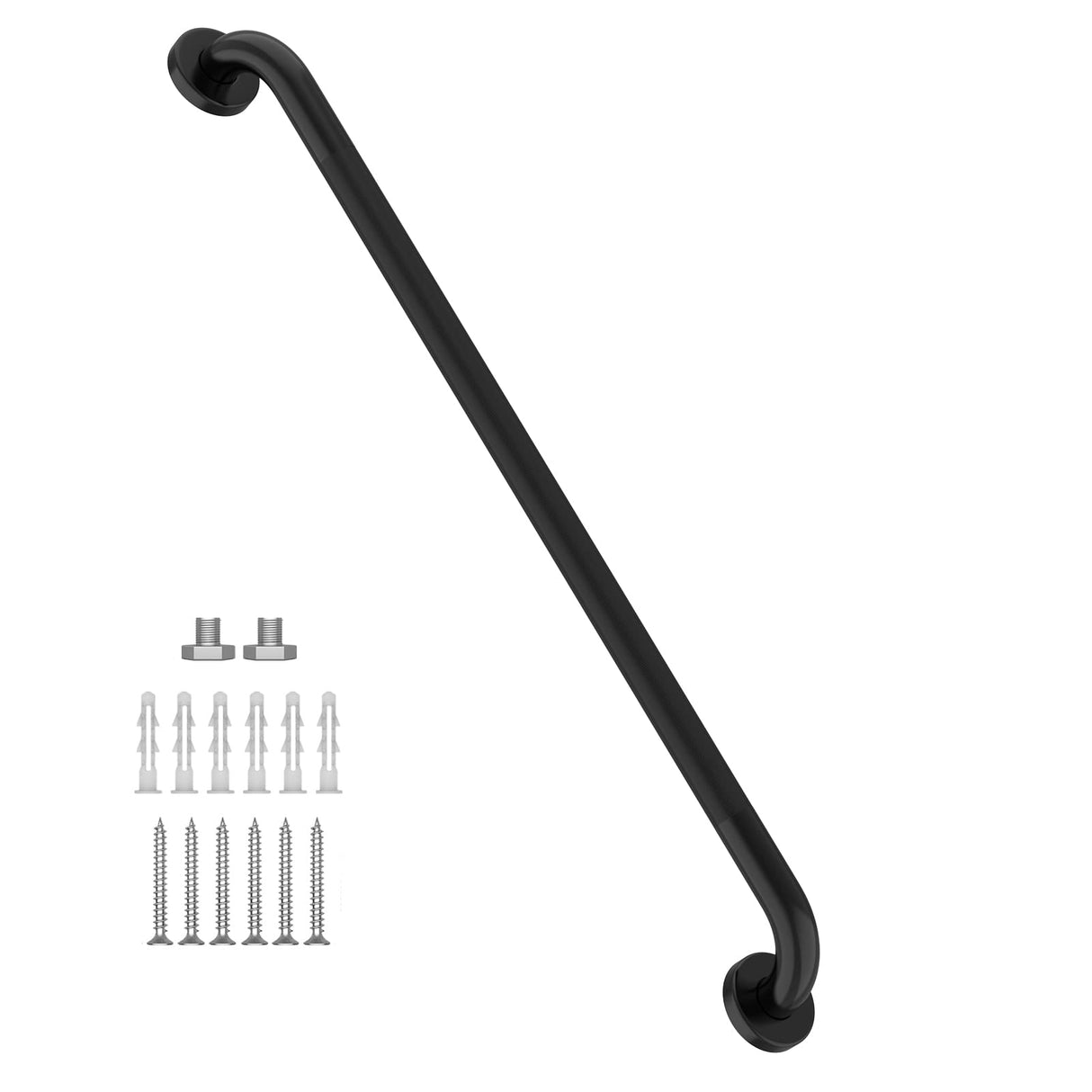 36 Inch Shower Grab Bar Oil Rubbed Black, Munzong Anti Slip Bathroom Grab Bar, Knurled Bathroom Balance Bar,Safety Hand Rail Support Handicap Elderly Injury Senior Assist Bath Handle