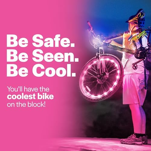 Brightz WheelBrightz LED Bike Wheel Lights - 2025 Edition with Superior Straps & LED-Weatherproof Shield! 14 Colors - Unmatched Durability, Visibility & 48+ Hours of Dazzling Illumination