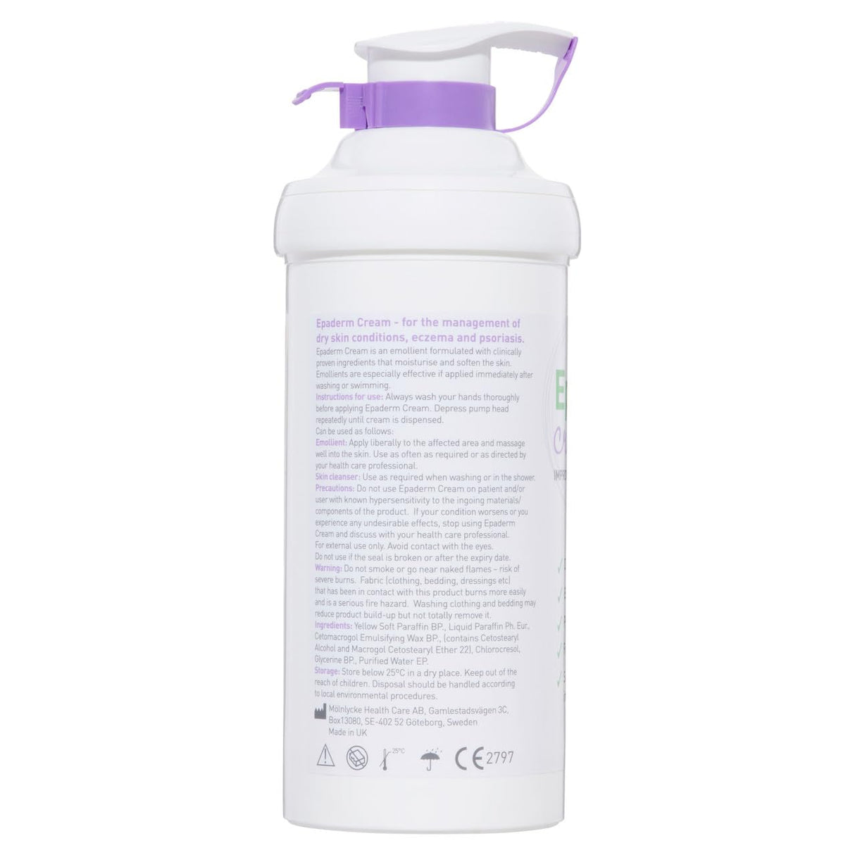Epaderm Cream, 500g | x3 Pack