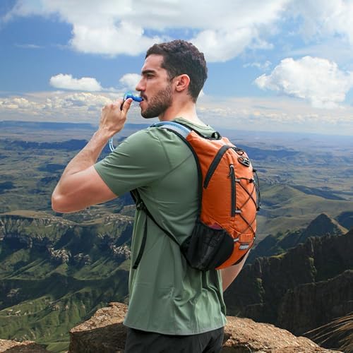 Lightweight Hydration Backpack, Running Backpack with 2L Water Bladder, Hydro Water Daypack for Cycling Hiking Rave for Men Women