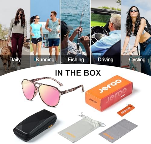 Polarized Aviator Sunglasses for Women Men Retro Trendy Sports Sunglasses for Outdoor UV400 Protection
