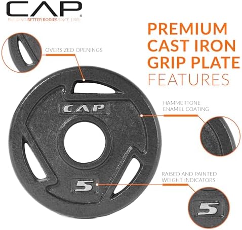 CAP Barbell 2-Inch Olympic Grip Weight Plate | Multiple Options