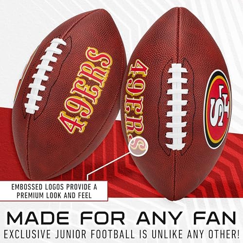 Franklin Sport NFL Team Football - Youth Junior Size Football for Kids - Official NFL Team Logo + Colors Youth Football - Kids NFL Fan Shop Football