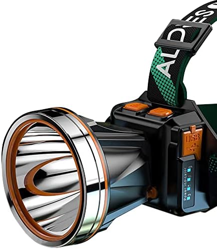 High Power LED Headlamp Super Bright Adult Motion Sensor Headlight Spotlight Waterproof Rechargeable Outdoor Hunting Light Flashlight Portable Head lamp for Fishing Camping Hiking