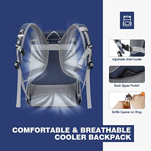 Maelstrom Cooler Backpack - 35/50 Can Insulated Soft Cooler Lunch Bag for Camping, Beach, Hiking & Shopping