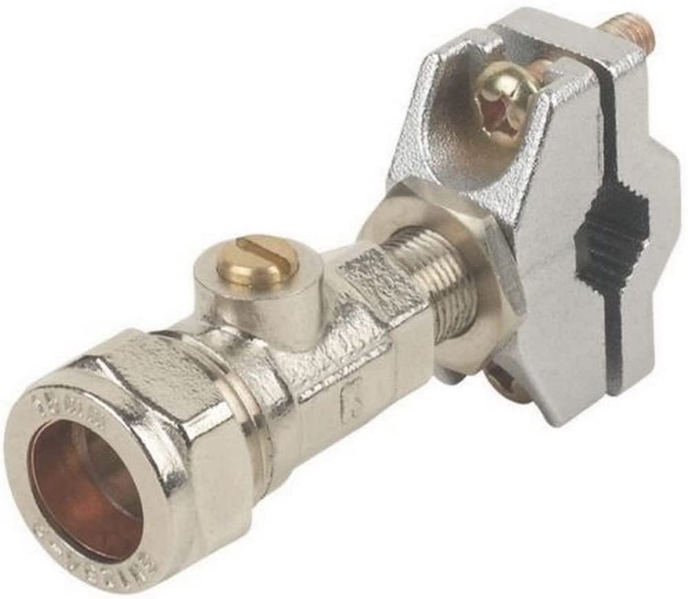 Bulk Hardware BH04507 15 mm Self Cutting Isolating Valve - Chrome