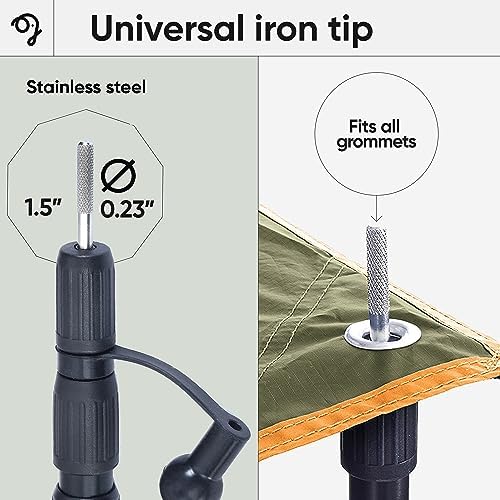 Green Elephant Tarp Poles - Tent Poles, Tent Poles Replacement, Tent Poles for Tarp, Canopy Poles, Awning Poles, Telescoping Tarp Poles, Tarp Poles Adjustable Heavy Duty, Aluminum Tent Pole Set of 4