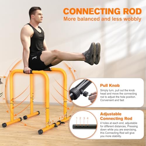RELIFE REBUILD YOUR LIFE Dip Station Functional Heavy Duty Dip Stands Fitness Workout Dip bar Station Stabilizer Parallette Push Up Stand