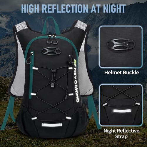 Lightweight Hydration Backpack, Running Backpack with 2L Water Bladder, Hydro Water Daypack for Cycling Hiking Rave for Men Women