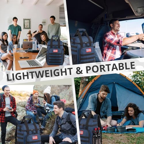 Tactical Backpack Cooler,Lunch Backpack for Men Adults Work with Handle,Soft Cooler Backpack Insulated Waterproof Leak Proof