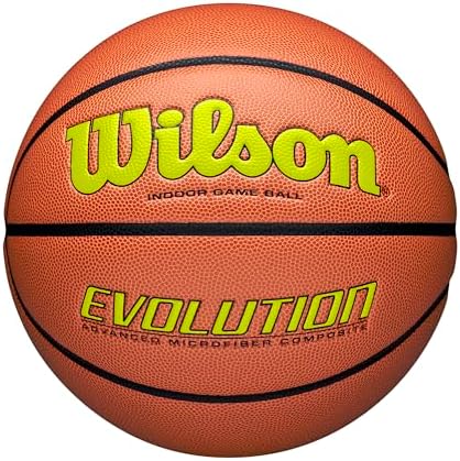 WILSON Evolution Indoor Game Basketballs - Size 5, Size 6 and Size 7