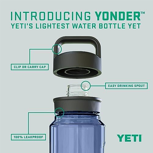 YETI Yonder Water Bottle with Yonder Chug Cap, Lightweight, Leakproof and BPA-Free