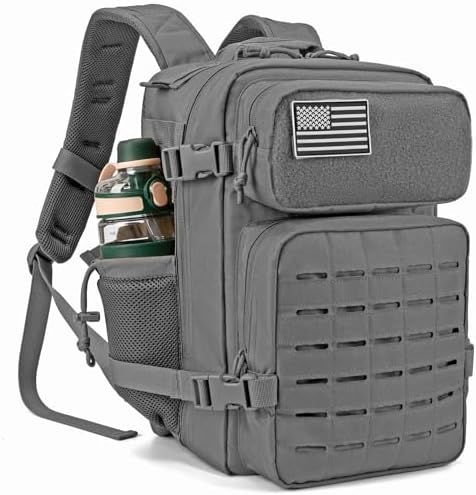 QT&QY 25L/35L/45L Military Tactical Backpack For Men Molle Daypack 3 Day Bug Out Bag Hiking Rucksack With Bottle Holder