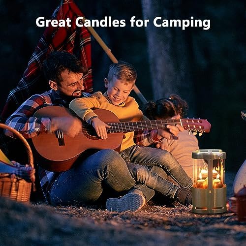 12-Hour White Candles Compatible with Candle Lanterns, Long-Burning Candles for Outdoor, Camping, Emergency, Survival Emergency Preparedness- 20Pack