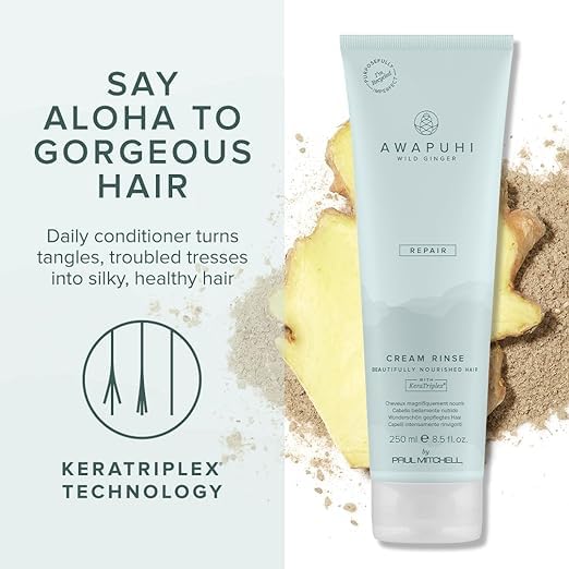 Awapuhi Wild Ginger by Paul Mitchell Cream Rinse, Detangles + Repairs, For Dry, Damaged + Color-Treated Hair, 33.8 fl. oz.