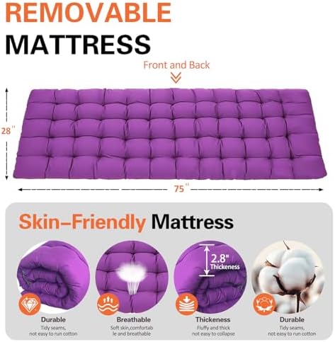 Camping Cot with Comfortable Mattress Cots for Sleeping with Pad Heavy Duty Camping Bed Sleeping Cot Include Carry Bag Camping Cots for Adults Home Office Nap Vocation Outdoor