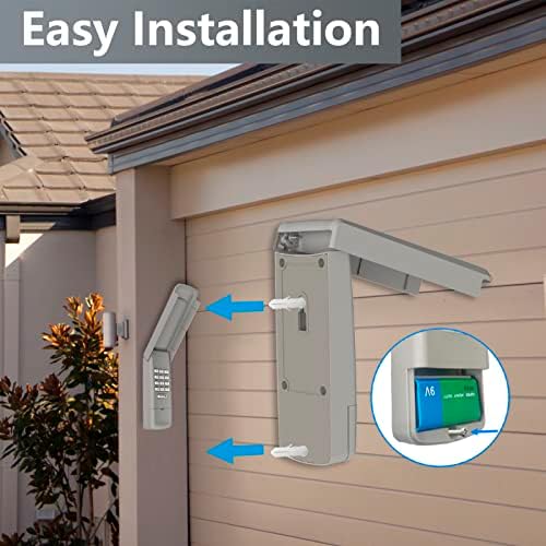 Universal Garage Door Opener Keypad Wireless Keypad Keyless Entry Compatible with LiftMaster Chamberlain Craftsman Genie Overhead Linear Wayne Dalton Garage Door Opener Remote Learn Button Dip Switch