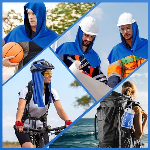 2 Pack Cooling Hoodie Towels, Instant Cooling Towels for Neck and Face, UPF 50 Sun Protection, Ice Towel for Hot Weather, Head Towel for Sports, Camping, Cycling & More Activities