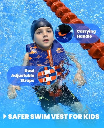 Gogokids Toddler Swim Vest, Kids Floaties – Boys & Girls Buoyancy Jacket, Swimming Aid for Pool & Beach, Fits 2-8 Years / 22-60 lbs