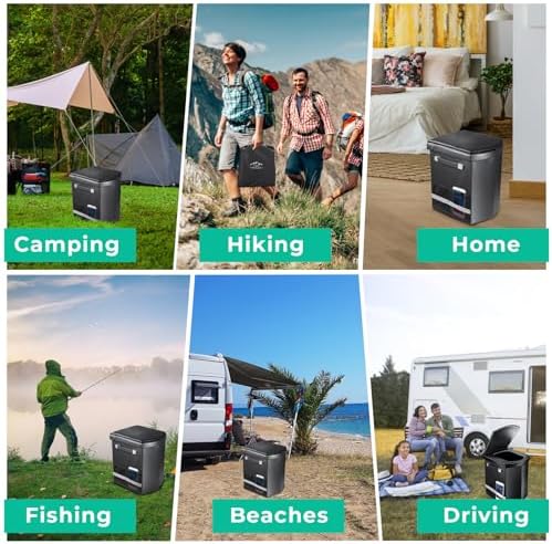 Sckee 2025 Upgraded XL Portable Toilet for Adults,16.5'' Tall Camping Toilet with Lid and Convenient Carry Bag, Portable Potty for Camping, Hiking, Car Travel,Truck, RV, Boating, Road Trips, Beach