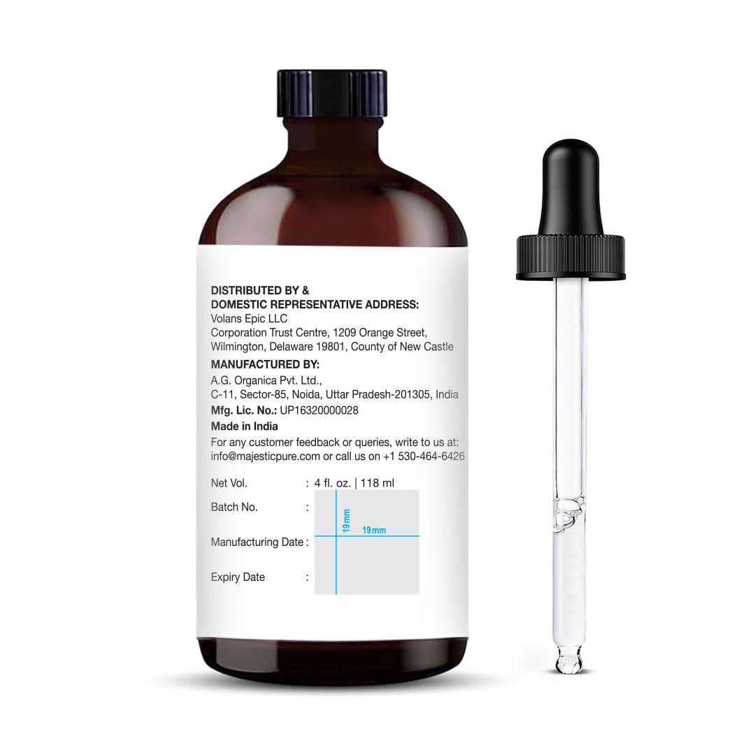 MAJESTIC PURE Spearmint Essential Oil | 100% Pure and Natural Spearmint Oil | Premium Grade Essential Oils for Hair Care, Home Diffusers, Skin, Aromatherapy, Massage and Humidifiers | 4 Fl Oz