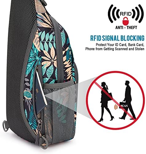 G4Free RFID Sling Bag Crossbody Backpack Small Chest Shoulder Bag Hiking Outdoor