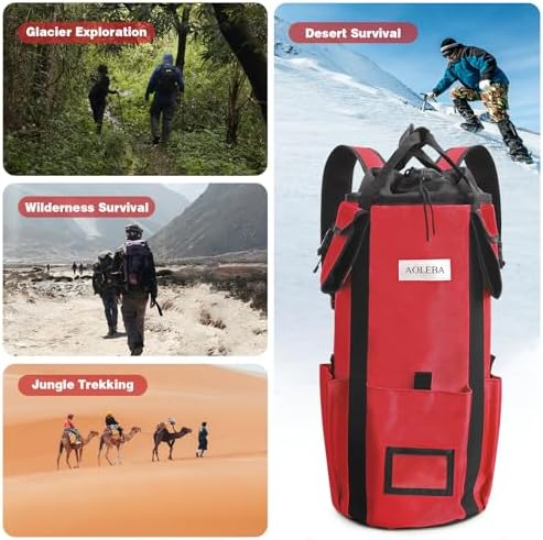 AOLEBA Arborist Rope Storage Bag Tree Climbing Rock Rope Bucket Backpack Rope Storage Bag Large Capacity 1680D Thicken Nylon Material with Hand Straps, Side Pockets