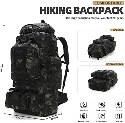 100L Camping Hiking Backpack,Molle military Tactical rucksack backpack,Waterproof Lightweight Hiking Backpack