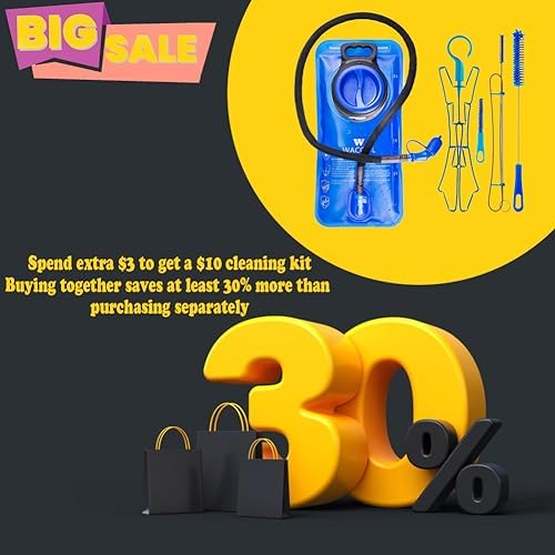 WACOOL 2L 2.5L 3L BPA Free PEVA Hydration Pack Bladder Leak-Proof Water Reservoir