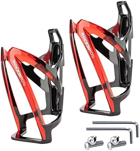 ROCKBROS Bike Water Bottle Holder Ultra-Light Bicycle Bottle Cages with Screws Tool, Universal Bike Cup Holder for Road MTB Mountain Bikes Cycling Accessories(2 Pack)