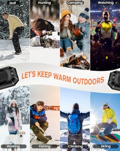 2 Pack AI Hand Warmer Rechargeable, Portable Electric Hand Warmers Reusable, USB Handwarmers, Outdoor/Indoor/Work/Studying/Camping/Hunting/Golf/Pain Relief/Game/Warm Gifts for Men Women Kids