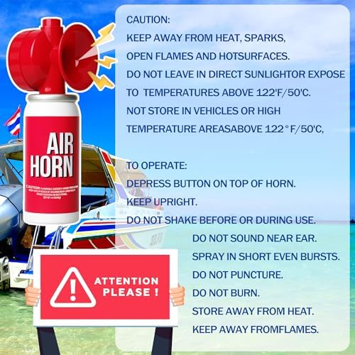 Air Horn 1.4oz 2pcs, Loud Mini Safety Boat Air Horn Can, Sports Event Starting Horn, Mini Small Compressed Blow Fog Bear Air, Celebrate Victory(2,Red)