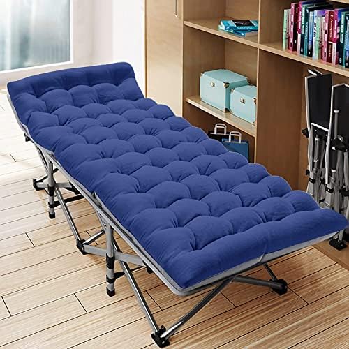 ABORON Folding Camping Cot W/Mat for Adults, Heavy Duty Outdoor Bed with Carry Bag,1200 D Layer Oxford Travel Camp Cots