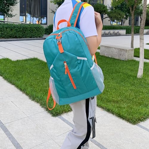 25L Hiking-Backpack Foldable-Sports Daypack -Camping Collapsible Bag Water Resistant Lightweight Travel Men Women (Lake Blue)