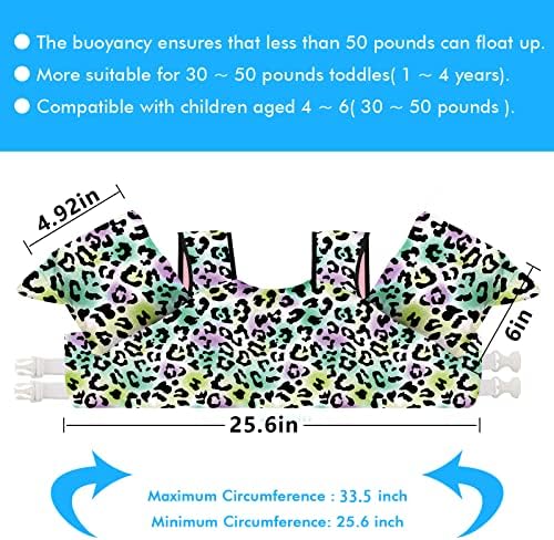 Chriffer Kids Swim Vest Life Jacket for 22-66 Pounds Boys and Girls, Toddler Floaties with Shoulder Harness Arm Wings for 2,3,4,5,6,7 Years Old Baby