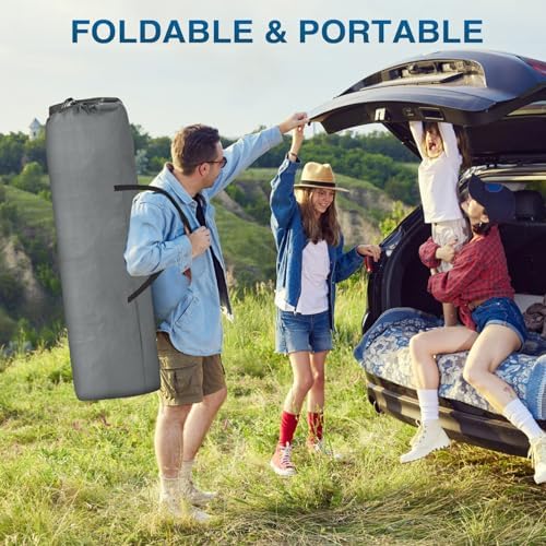 ZENPETIO Oversized XXL Folding Camping Cot, Heavy Duty Sleeping Cot for Adults with Mattress and Pillow, Portable Cot Bed with Carry Bag for Outdoor Camp Travel Home Guest Office, 78x32x18